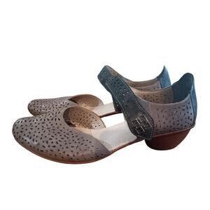 Rieker Antistress Mirjam low heeled retro look mary jane heels shoes EU 42 US 11